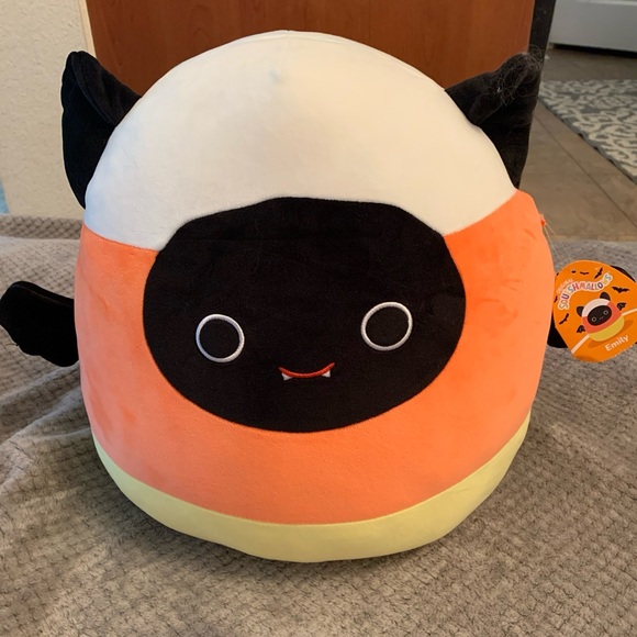 NWT LARGE 16” Squishmallow Emily the Bat/Candy Corn - Picture 1 of 1